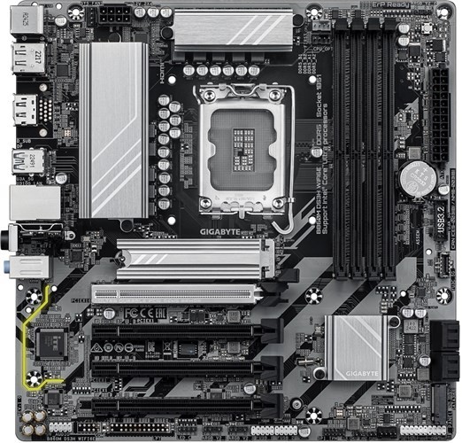 Gigabyte B860M DS3H Wifi6e Matx Motherboard For Intel Lga1851 - B860 Chipset - 2X M.2 4X DDR5 2X Internal Usb 2.0 Header 1X Internal Usb 3.2 Header 1X Internal Type C Header WiFi 6E + BT