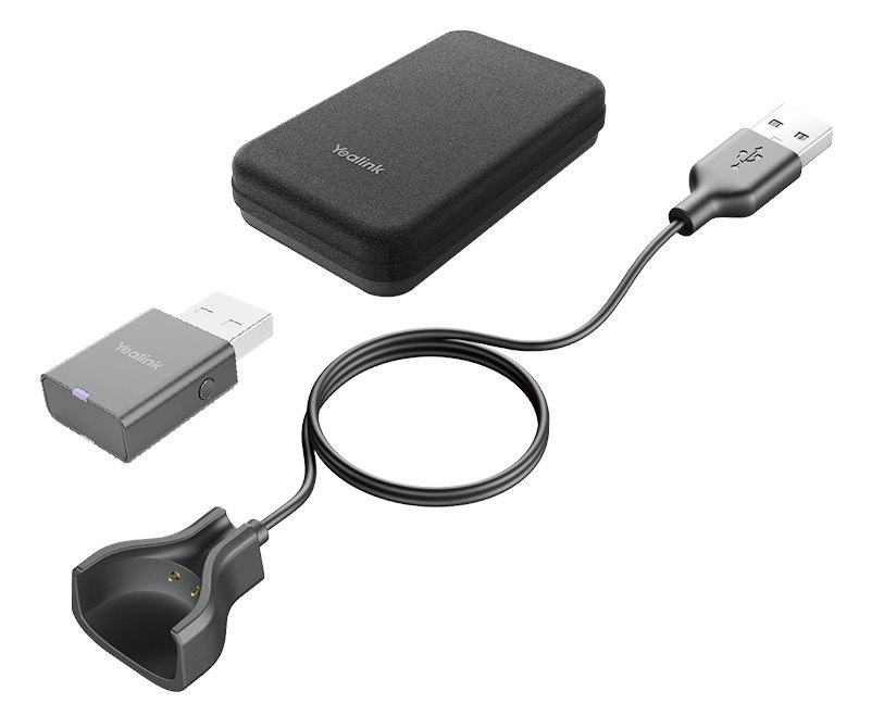 Yealink Portable Accessory Kit For WH63/67, Carry Case, Charging Cable, WDD60 Dect Dongle, Make Dect Headset Your Hybrid Work Booster