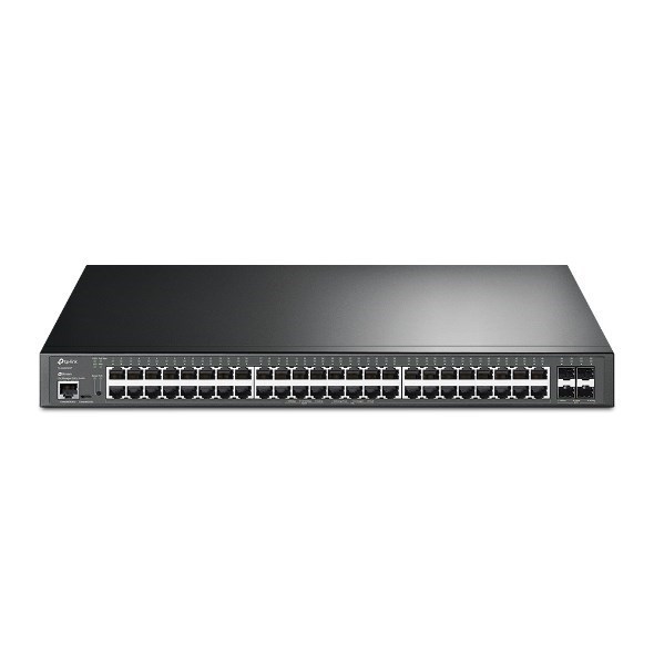 TP-Link SG3452XP JetStream 48-Port Gigabit And 4-Port 10Ge SFP+ L2+ Managed Switch With 48-Port PoE+ Omada, 48× Gigabit PoE+ Ports, 4× 10G SFP+ Slots