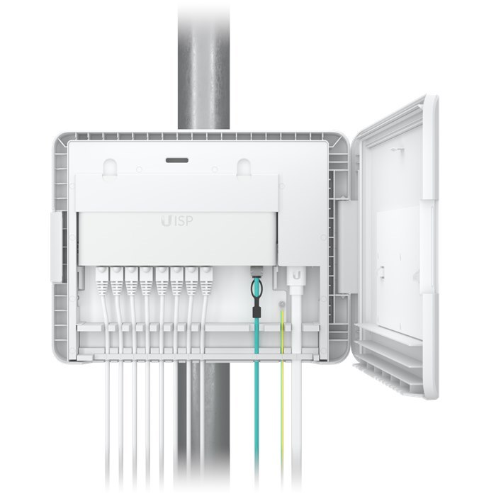 Ubiquiti Uisp Box, Outdoor Box For Uisp-R & Uisp-S, Pole /Wall-Mountablke, IPX6-Rated Water Resistance, Power TransPort Cable Required, 2Yr Warr