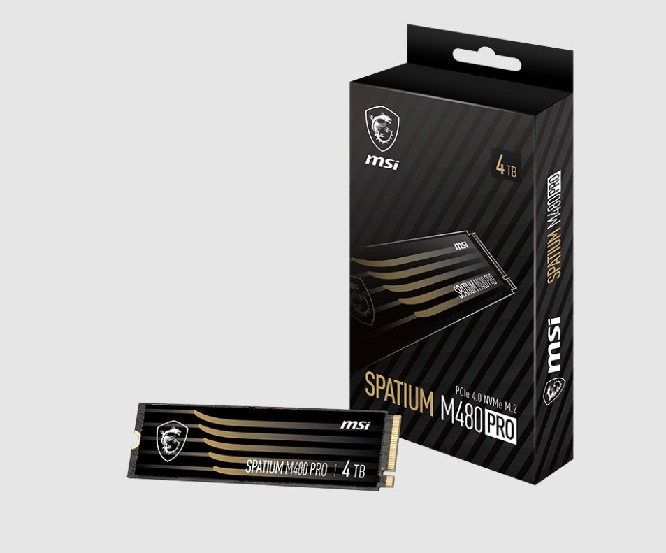 Msi 4TB M480 PCIe 4.0 NVMe M.2 SSD, Sequential Read Up To 7400MB/s, Sequential Write 7000MB/s, 3000 TBW, 5 Year Warranty