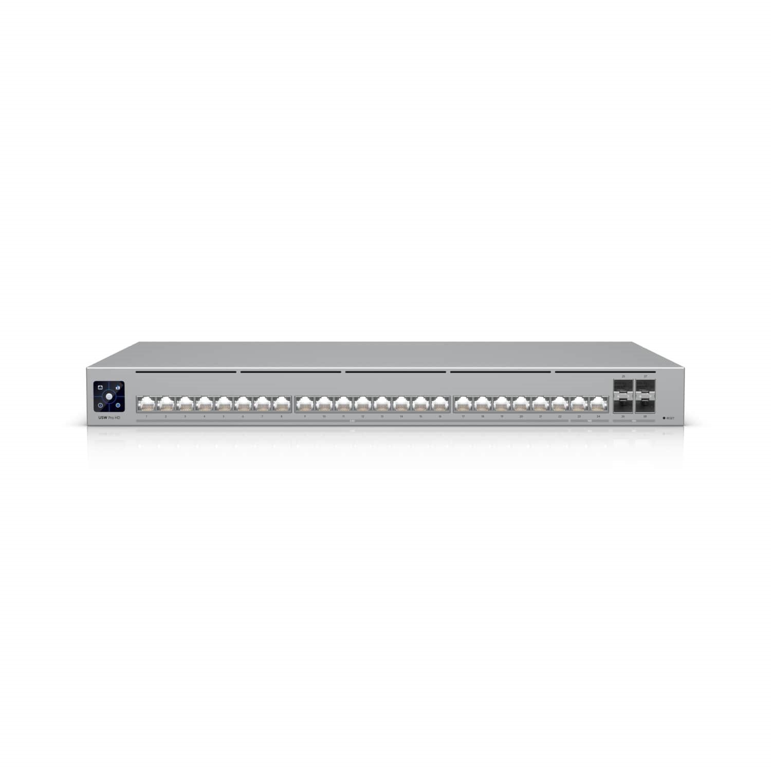 Ubiquiti Pro HD 24, Professional-Grade, Layer 3 Etherlighting Switch,(2) 10 GbE, (22) 2.5 GbE, (4) 10G SFP+ Ports, 2 YR Warr