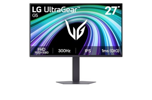 LG 27' Ips Full HD 300Hz Monitor, 1920×1080, 1MS GtG, HDR10, SRGB 99%, G-SYNC Compatible, FreeSync Premium, DP 1.4, 2X Hdmi, L-Stand