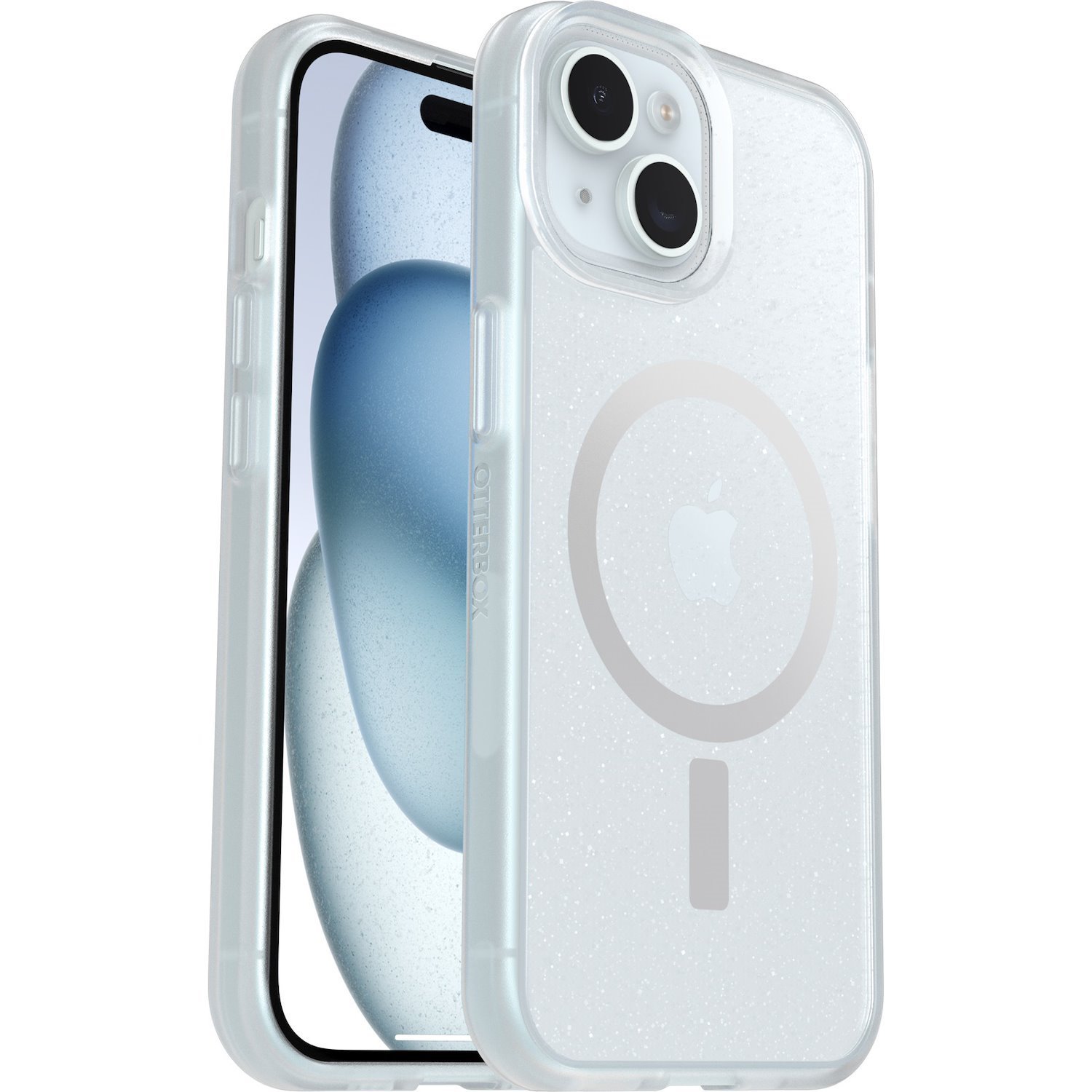 OtterBox React Case for Apple iPhone 16e, iPhone 15, iPhone 14, iPhone 13 Smartphone - Stardust (Clear Glitter)