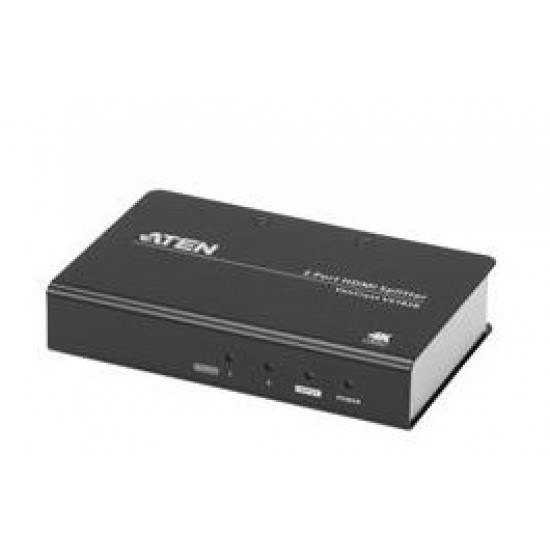 Aten (Vs182b-At-U) 2 Port True 4K Splitter. Hdmi 2.0, HDCP 2.2. Support HDR. Up To 4096 X 2160 / 3840 X 2160 @ 60Hz (4:4:4 8Bits)