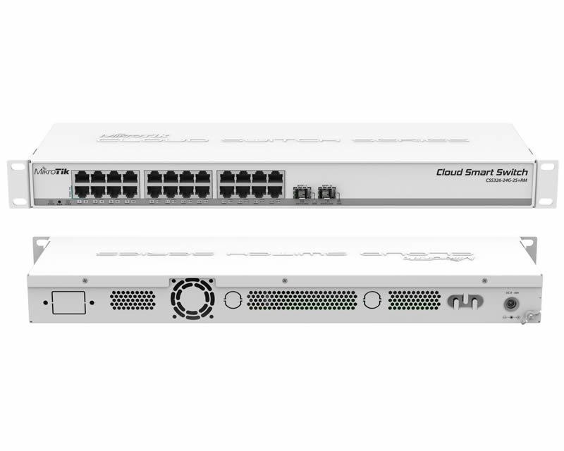 Mikrotik CSS326-24G-2S+RM: 24 Port GbE Rack Mounted Switch, 2SFP+ And swOS