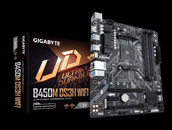 Gigabyte B450M DS3H MB, Am4, 4xDDR4, 4xSATA, 1xM.2, Usb3.1, Wifi-Ac, Uatx, 3YR