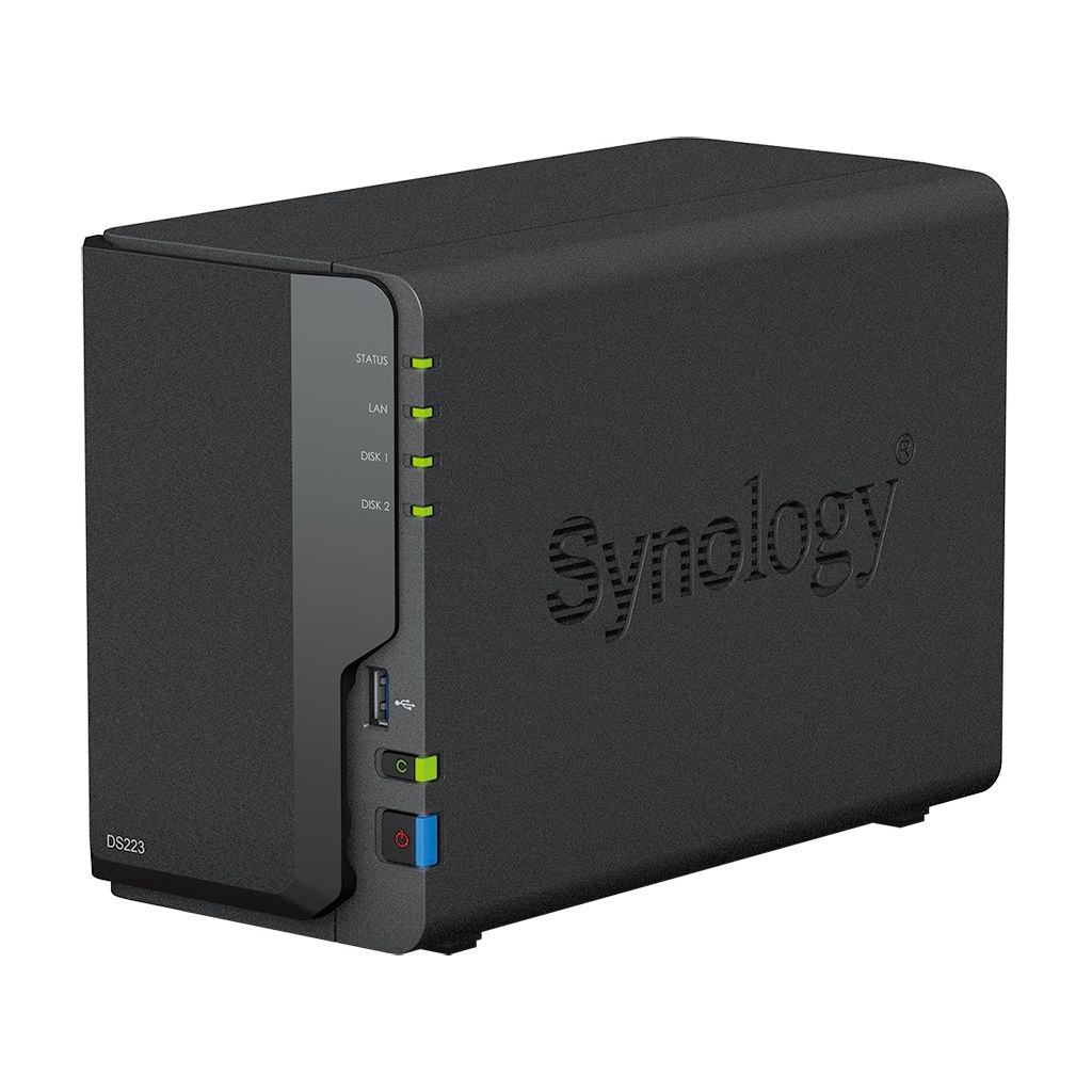 Synology 2-Bay Nas (No Disk) Realtek 4-Core, 2GB, GbE(2), Usb(3), TWR, 2YR