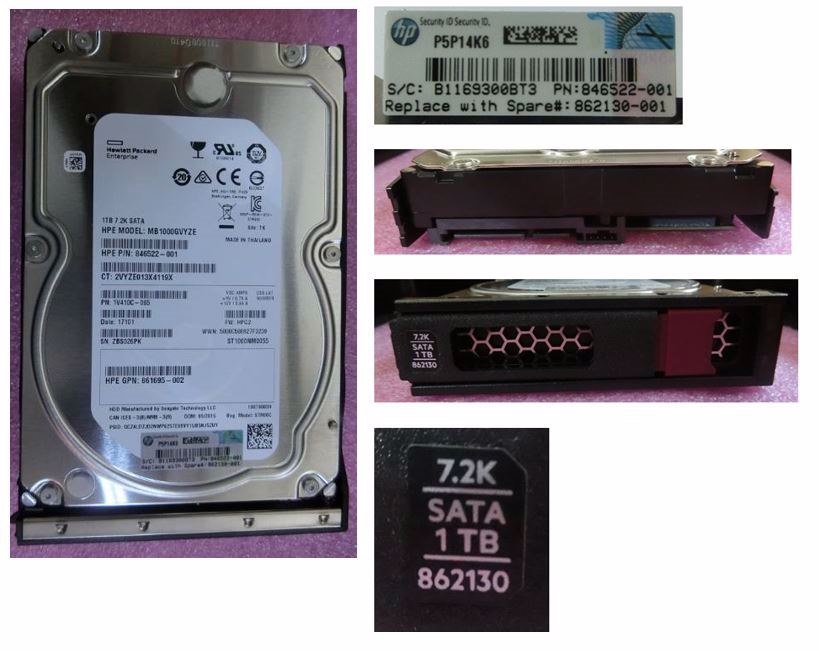 HPE 1 TB Hard Drive - 3.5" Internal - SATA (SATA/600)