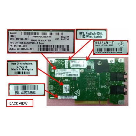 HPE 562FLR-T 10Gigabit Ethernet Card for Server - 10GBase-T - FlexibleLOM