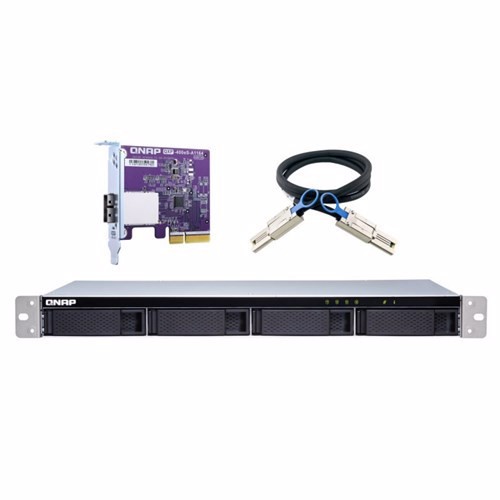Qnap TL-R400S 4-Bay 1U Rackmount Sata Jbod Expansion Unit With A QXP-400eS-A1164 PCIe Sata Host Card And 1 SFF-8088 To SFF-8088 Sas/Sata 6Gb/2 Years WTY