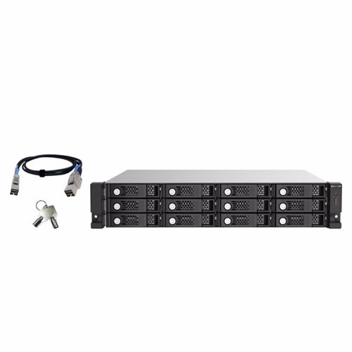 Qnap TL-R1220Sep-RP 12-Bay 2U Rackmount Sas 12Gbps Jbod Expansion Enclosure With Sas Expander, 2.5:/3.5" Sas 12Gbps & Sas/Sata 6Gbps Drives, 5 YR WTY (No Rail)