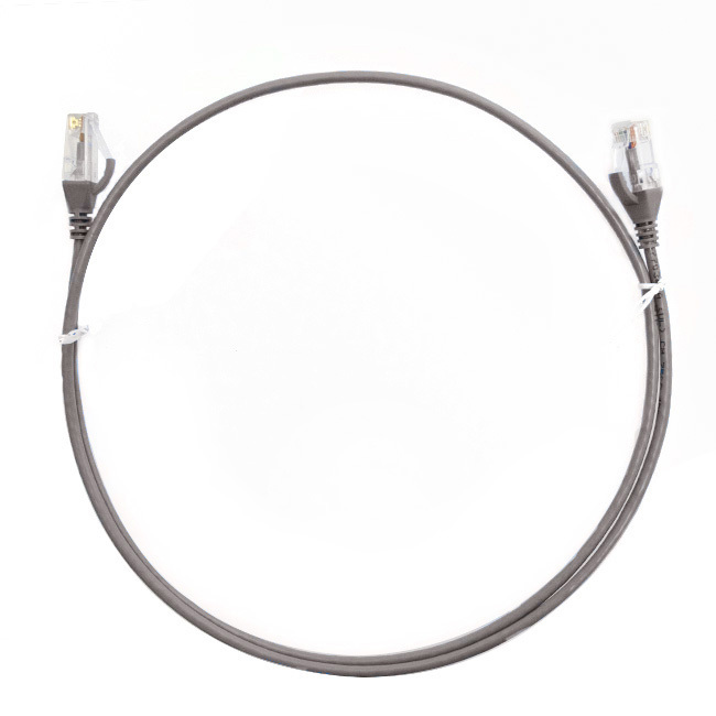 4Cabling 2.5M Cat 6 RJ45 RJ45 Ultra Thin LSZH Network Cable : Grey