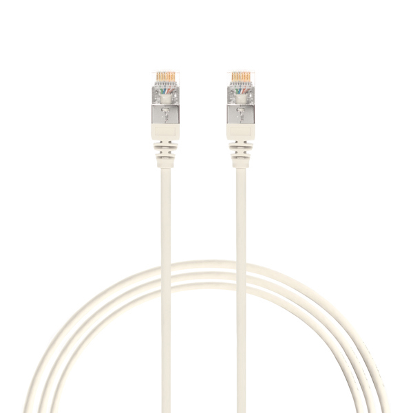 4Cabling 1M Cat 6A RJ45 S/FTP Thin LSZH 30 Awg Network Cable. White
