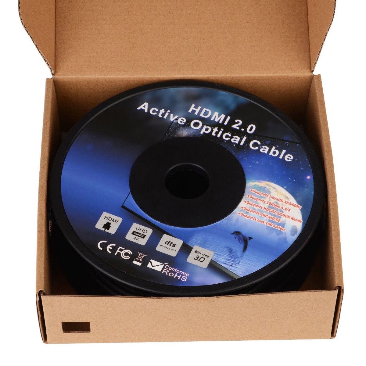 4Cabling Detachable 70M Premium High Speed Hdmi® Cable With Ethernet | Active Optical Cable |Aoc Cable | Supports 4K@60Hz As Specified In Hdmi 2.0