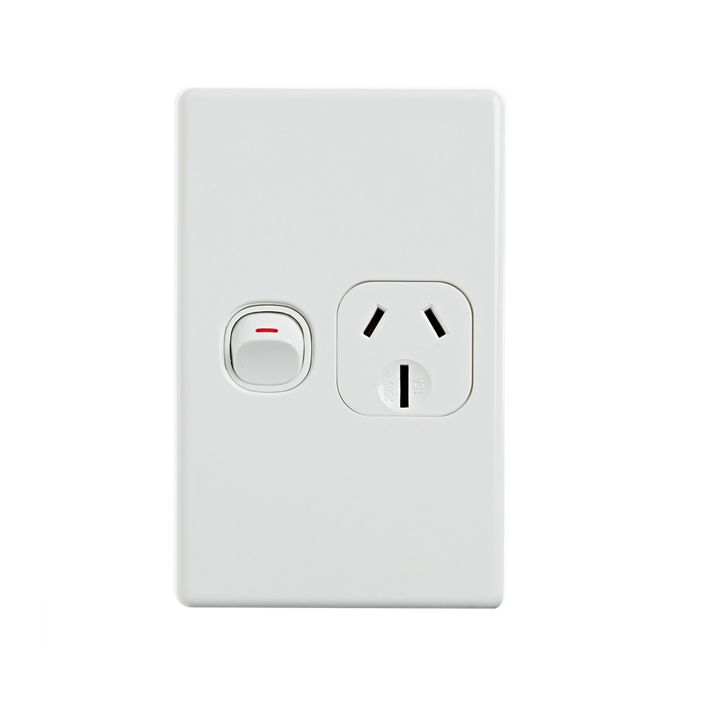 4Cabling 4C | Elegant Single Power Point 250V 15A - Vertical