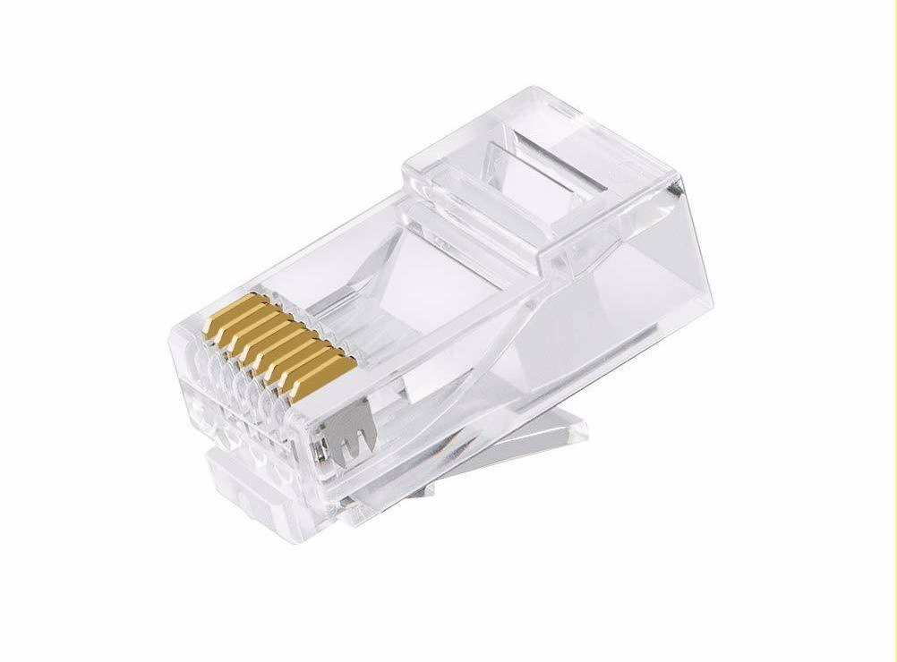 Astrotek Cat6 Utp -RJ45 Connector 8P8C Network Plug 3 Prong Blade 3U' Gold Plating (50Pcs/Bag)