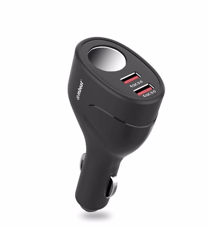 Mbeat® Gorilla Power Dual Port QC3.0 Car Charger And Cigarette Lighter Extender