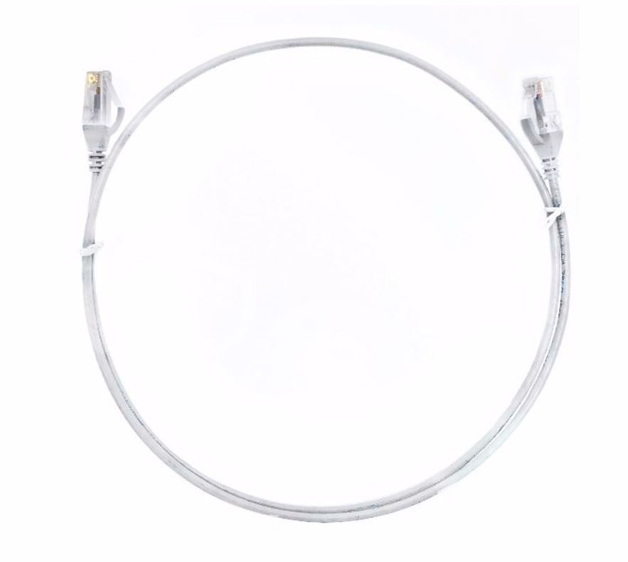 8Ware Cat6 Ultra Thin Slim Cable 5M / 500CM - White Color Premium RJ45 Ethernet Network Lan Utp Patch Cord 26Awg For Data Only, Not PoE