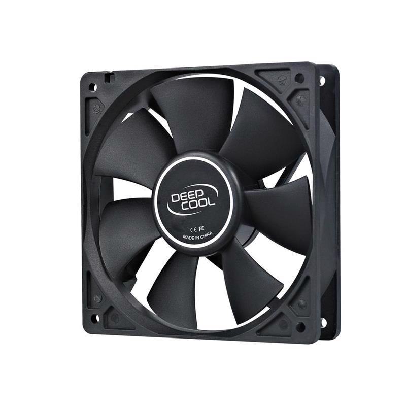 Deepcool Xfan 120 120MM Hydro Bearing Case Fan 3 Pin / Molex Connector, Black Stealth Appearance, Ideal For System Builds, Low RPM 26dB LS