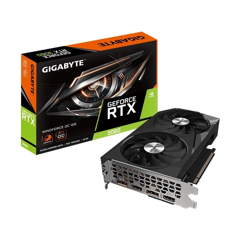 Gigabyte GeForce RTX™ 3060 Windforce Oc 12G 1.0 GDDR6 Video Card, 1792 MHz Pci-E 4.0, 1X Hdmi 2.1 *2 (Rev. 2.0)