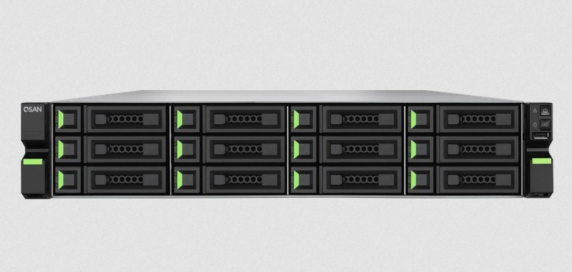 Qsan XCubeNAS XN2216-8C Rackmount 2U12 + 4 Bay, Intel Xeon 8-Core Cpu, 8GB DDR4 Ram, 2 X M.2 Slots, 4 X 10GbE SFP+ & 4 X 2.5GbE, 5-Year Warranty