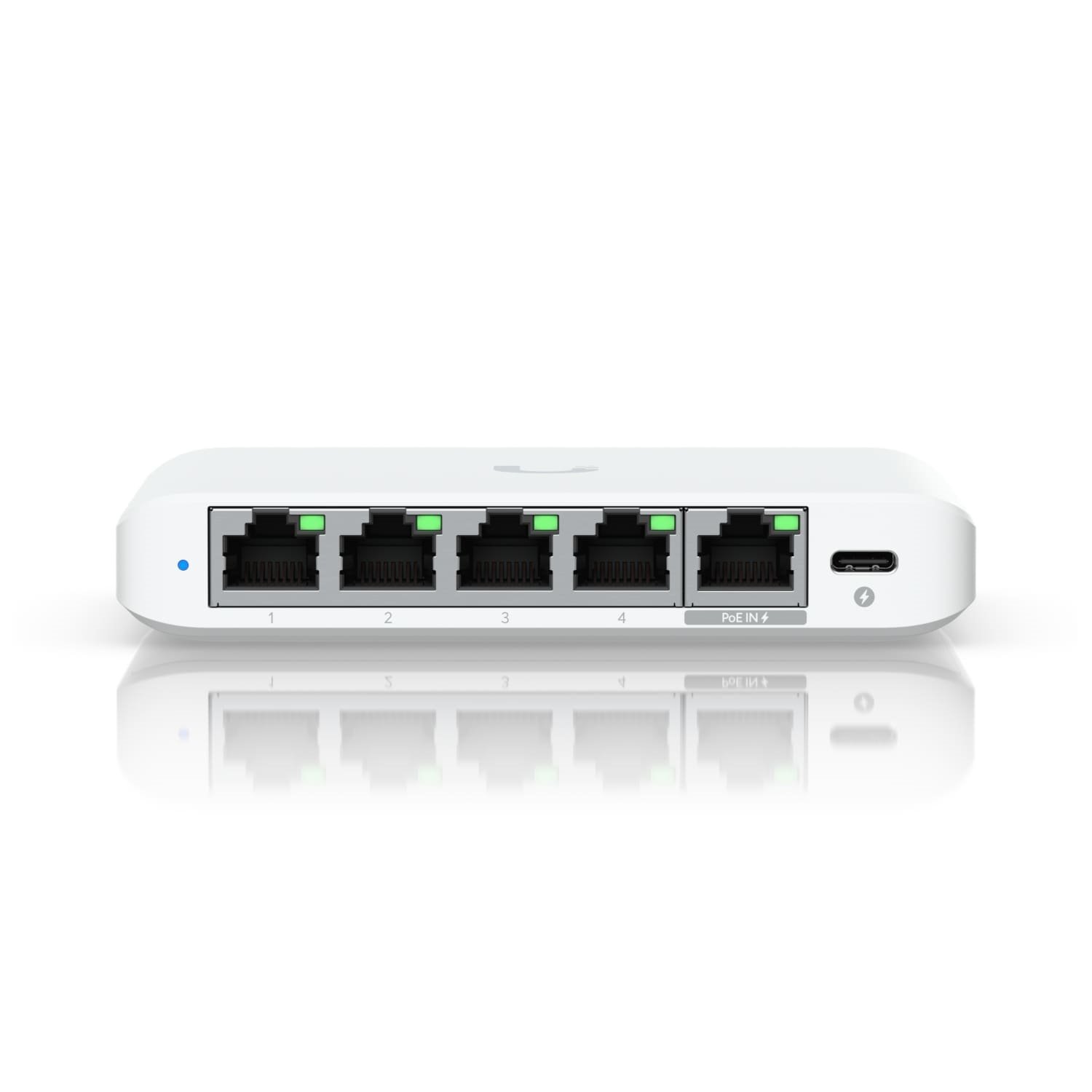 Ubiquiti Flex Mini 2.5G, (4) 2.5 GbE Ports, (1) 2.5 GbE PoE Input Port For Power, 2Yr Warr