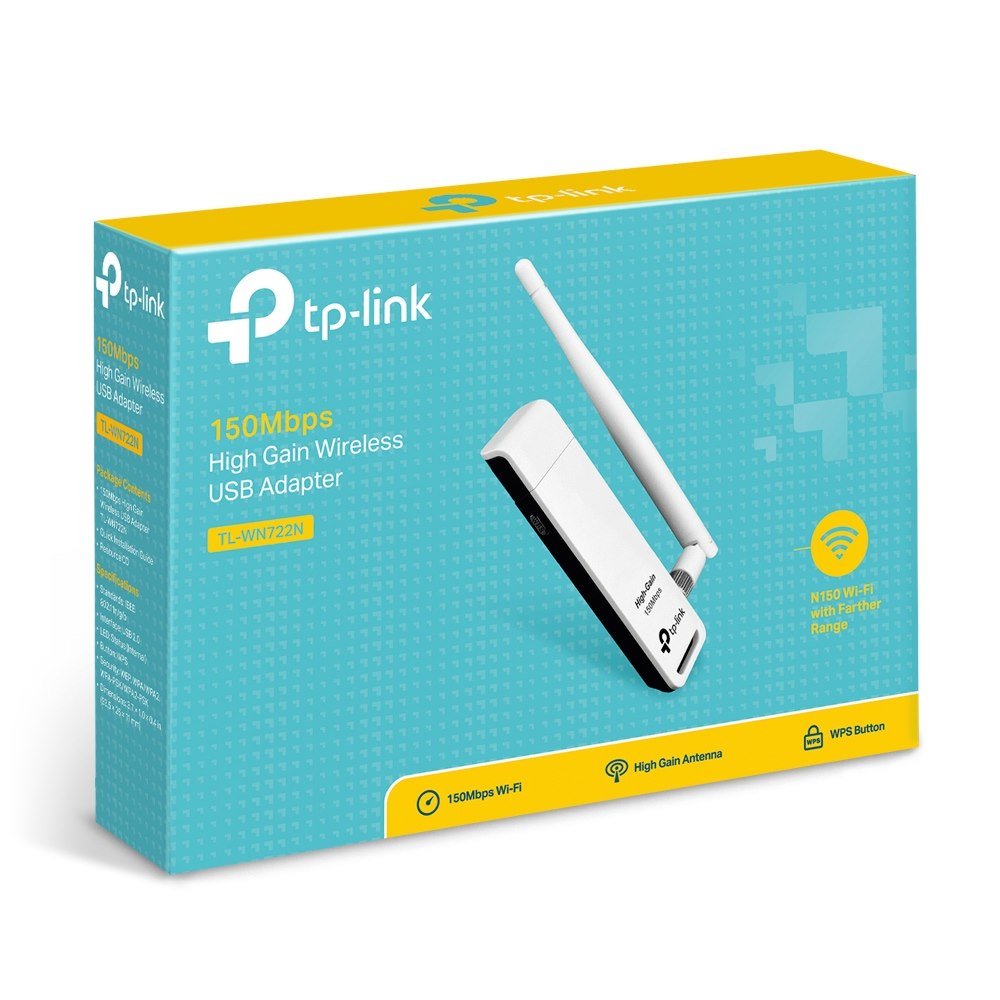 TP-Link 150Mbps High Gain Wireless N Usb Adapter TL-WN722N