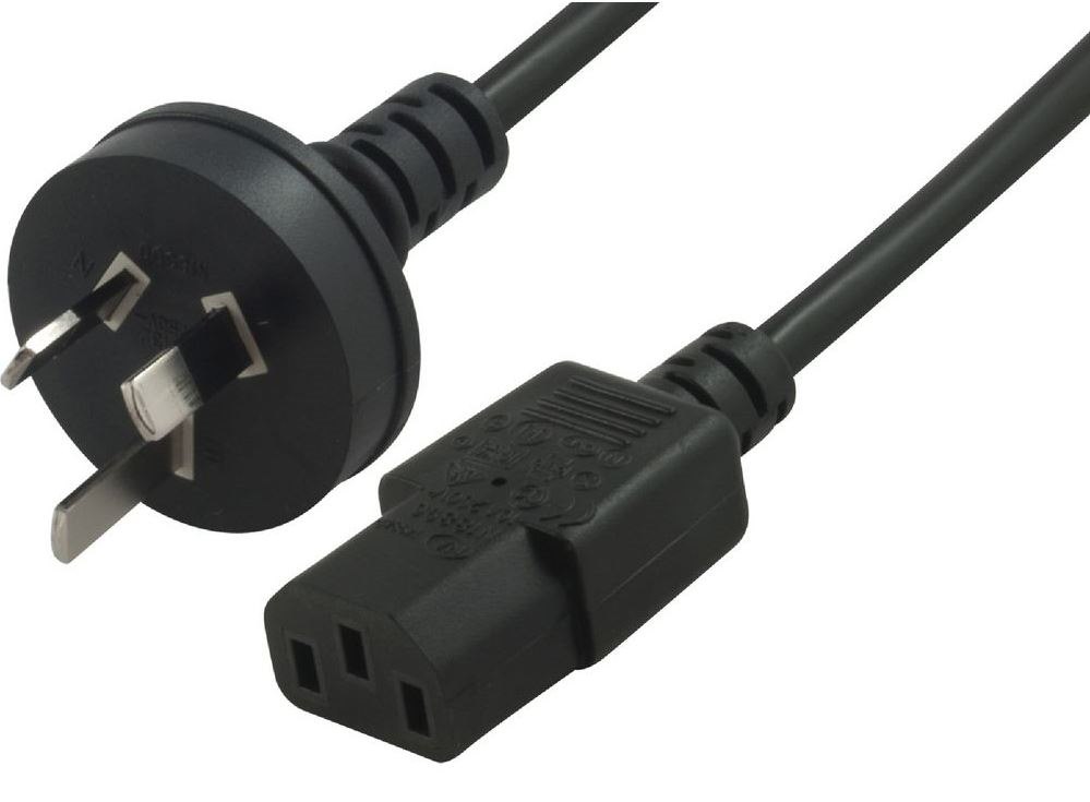 Astrotek Au Power Cable 2M - Male Wall 240V PC To Power Socket 3Pin To Ice 320-C13 For Notebook/AC Adapter Black Au Certified ~Upat-Iec-1.8M