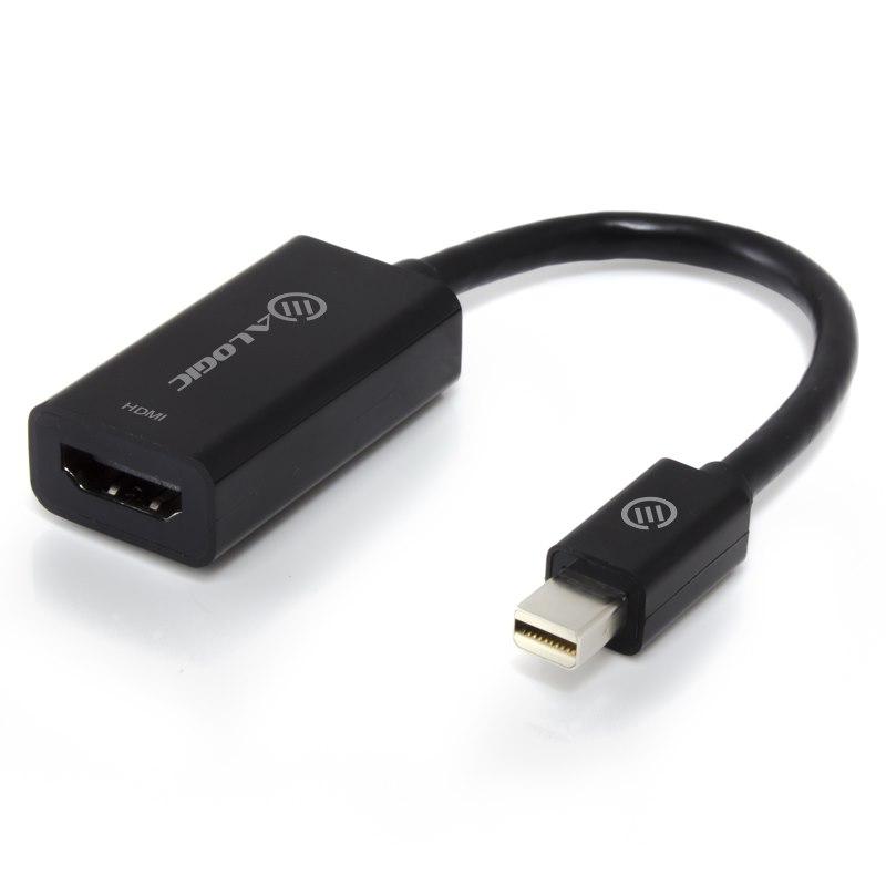 Alogic Elements 20CM Mini DisplayPort To Hdmi Adapter - Male To Female - Black Commercial Packaging