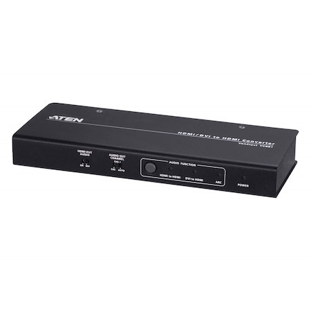 Aten 4K Hdmi/Dvi To Hdmi Converter With Audio De-Embedder, Supports Arc And Dvi + Audio In To Hdmi Conversion, Analogue Audio Out And Digital Audio Out