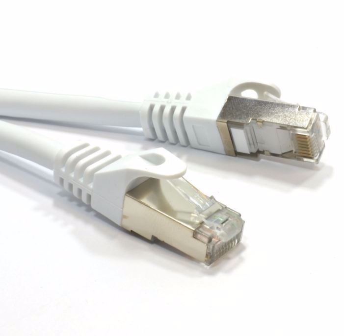 Astrotek Cat6a Shielded Cable 10M Grey/White Color 10GbE RJ45 Ethernet Network Lan S/FTP LSZH Cord 26Awg PVC Jacket