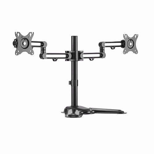 Brateck Dual Monitor Premium Articulating Aluminum Monitor Stand Fit Most 17'-32' Monitors Up To 8KG Per Screen Vesa 75X75/100X100