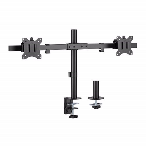 Brateck Pole Mount Dual-Screen Monitor Mount Fit Most 17'-32' Monitors, Up To 9KG Per Screen Vesa 75X75/100X100