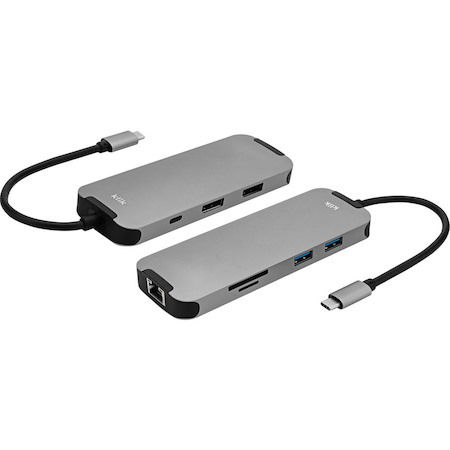 Klik Usb-C Multi Port Adapter, 2 X DP, Usb3.0 X 2, Lan, Usb-C PD & SD/Micro SD