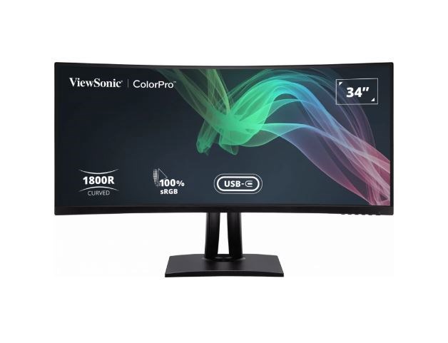 ViewSonic 34' VP3481a ColorPro™ 21:9 Curved Uwqhd Monitor With 100Hz, FreeSync, 90W Usb C, RJ45 And SRGB