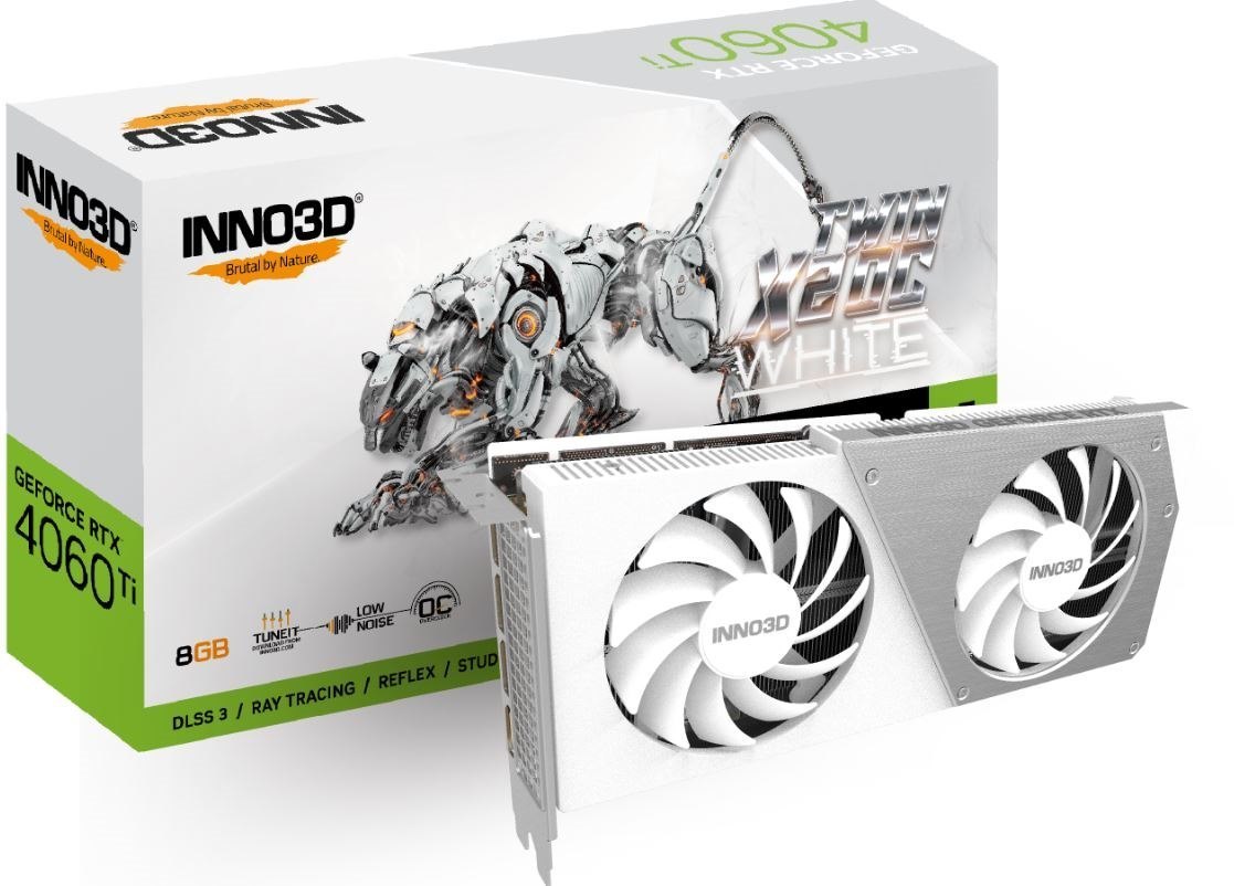 Inno3d nVidia GeForce RTX 4060 Ti 8GB Twin X2 Oc White