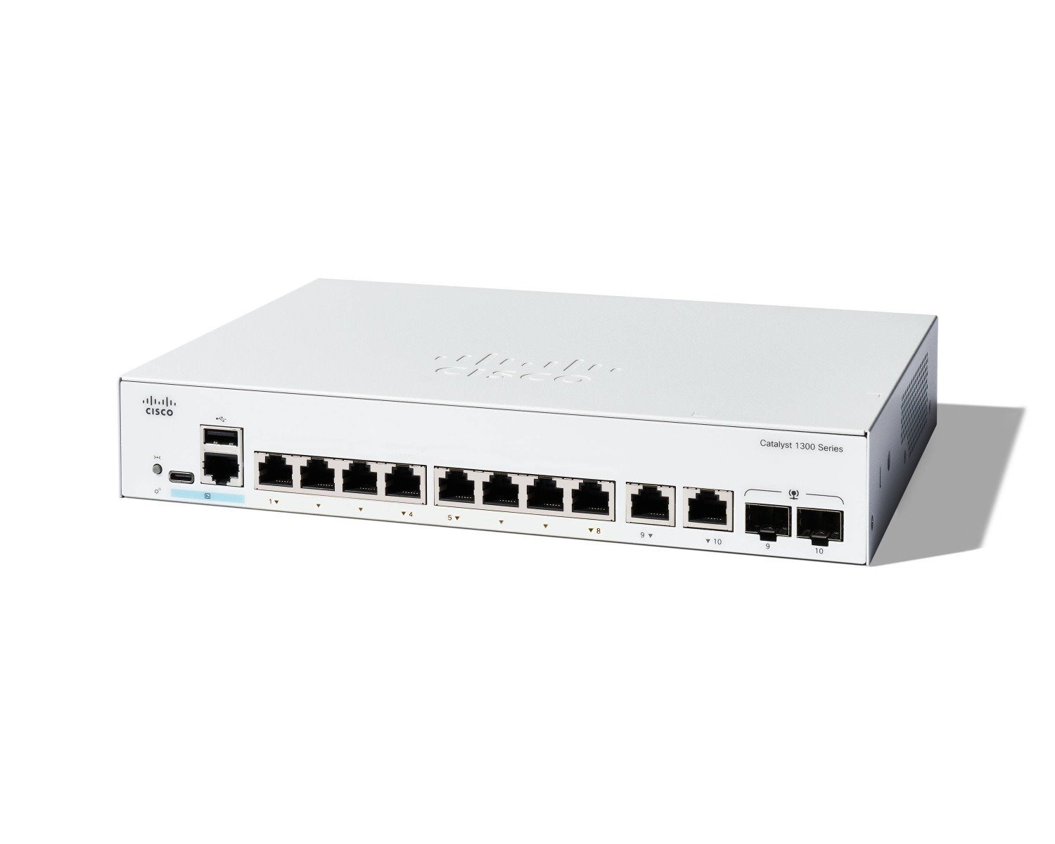 Cisco Catalyst 1300 C1300-8T-E-2G 10 Ports Manageable Ethernet Switch - Gigabit Ethernet - 10/100/1000Base-T, 1000Base-X