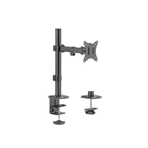 Brateck Single-Monitor Steel Articulating Monitor Mount Fit Most 17'-32' Monitor Up To 9KG Vesa 75x75,100x100(Black)