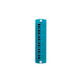 Leviton | SDX Precision Molded Plate | 50/125Um Multimode Laser Optimised Om3/4, Duplex LC, 12 Fibres, Zirconia Ceramic Sleeve | Aqua