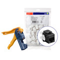 Leviton | Extreme™ Cat 6 Quickport™ Jacks | Kitted With JackRapid™ Tool | 150 Pack Black