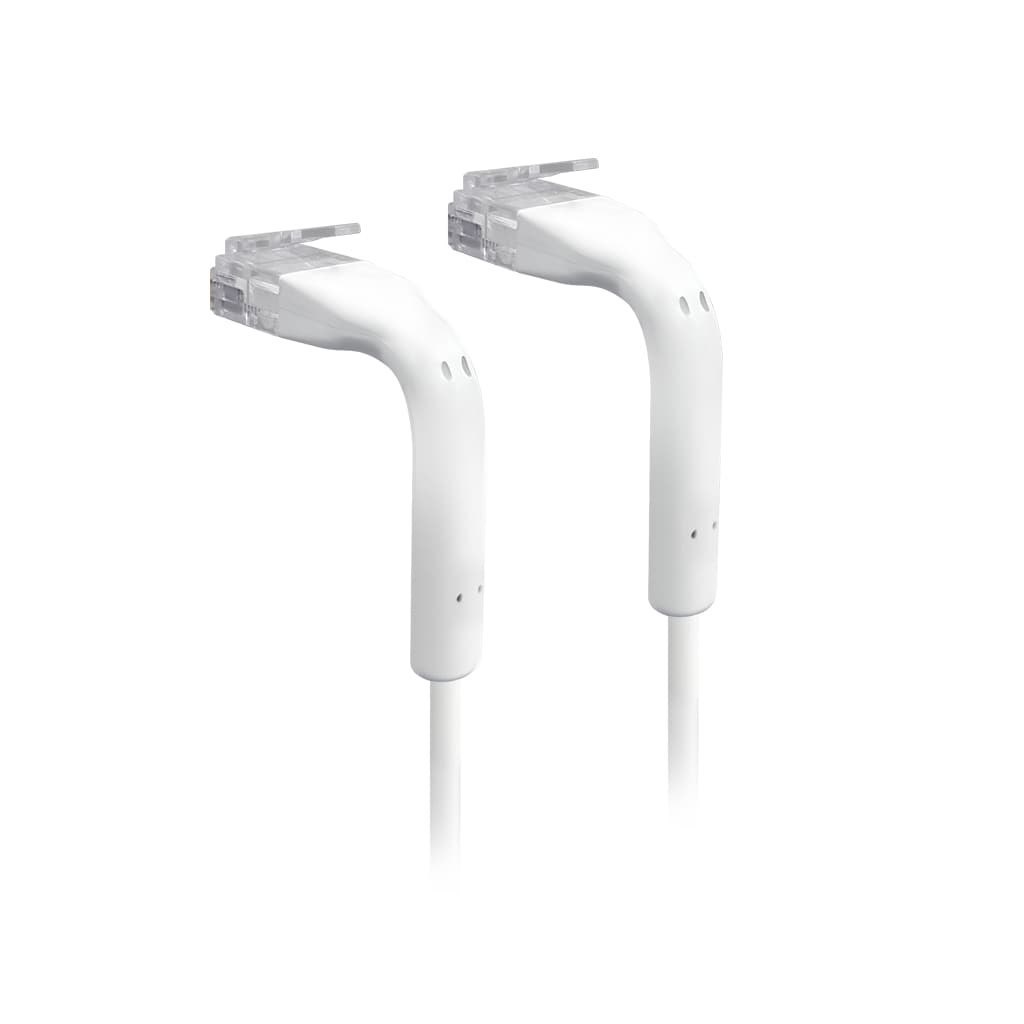 Ubiquiti UniFi Patch Cable, 10-Pack, Reduced Packaging (Low Plastic), Length 0.1M, White, Both End Bendable To 90 Degree, RJ45 Cat6, 2Yr Warr