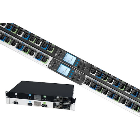 Chatsworth Switched Pro eConnect Pdu | Black | Vertical | 220-240V 1P/15A/C20 Inlet To Iec 60309 15A 1P+N+E Input
