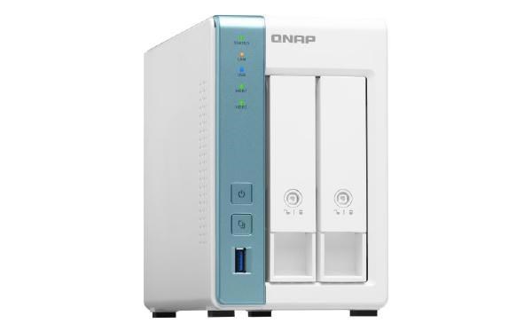 Qnap TS-231P3-2G 2-Bay Nas, Annapurna Labs Al314 Quad Core 1.7GHz, 2GB DDR3L Sodimm Ram (Max 8GB), Sata 6Gb/s,1 X 2.5GbE + 1 X GbE Lan, 3X Usb 3.2 port,2YR WTY