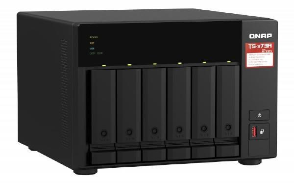 Qnap TS-673A-8G,6-bay Nas, Amd Ryzen V1000 Series V1500B 4C/8T 2.2GHz, 8GB DDR4 RAM(Max. 64GB),6x Sata 6Gb/s Bays, 2X M.2 NVMe PCIe Gen3 SSD Slots, 3 YR WTY