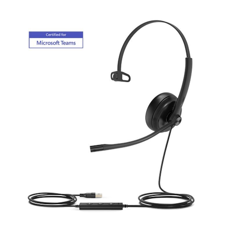 Yealink (UH34-Mono-Teams) Microsoft Certified Teams Usb Wired Headset