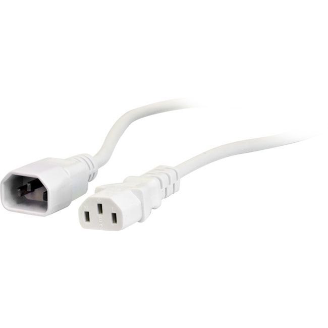 4Cabling 2M Iec C13 To C14 Extension Cord M-F: White