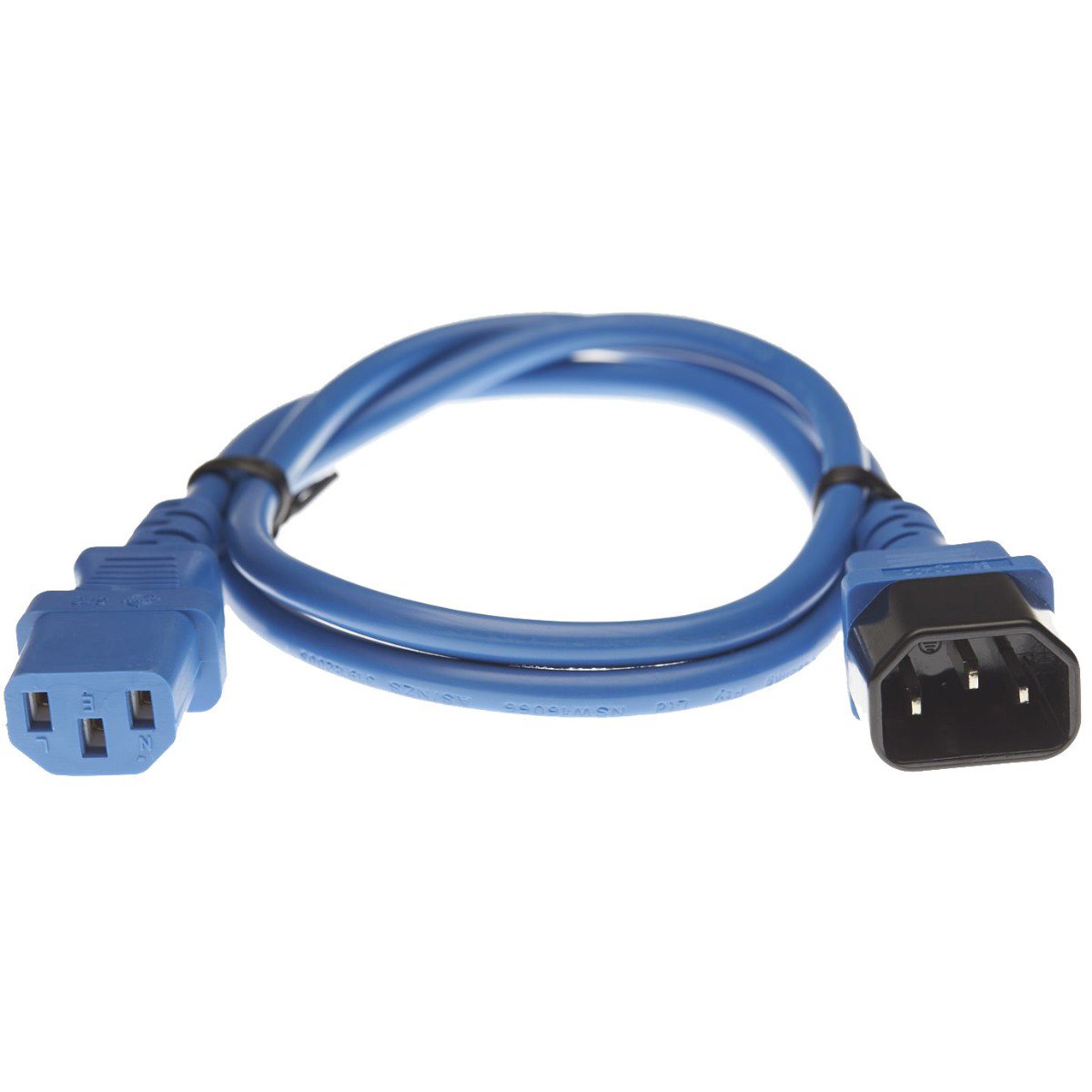 4Cabling Iec C13 To C14 Power Cable Blue 0.5M