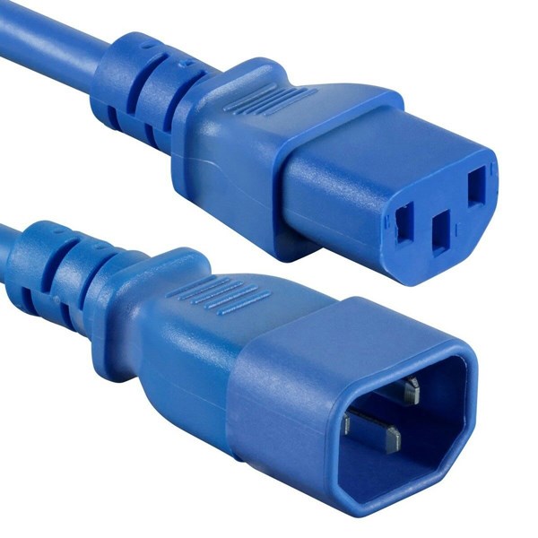 4Cabling 1.5M Iec C13 To C14 Extension Cord M-F: Blue