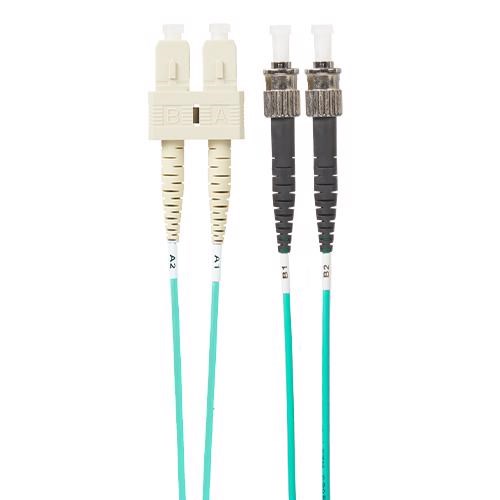 4Cabling 3M SC-ST Om4 Multimode Fibre Optic Cable: Aqua